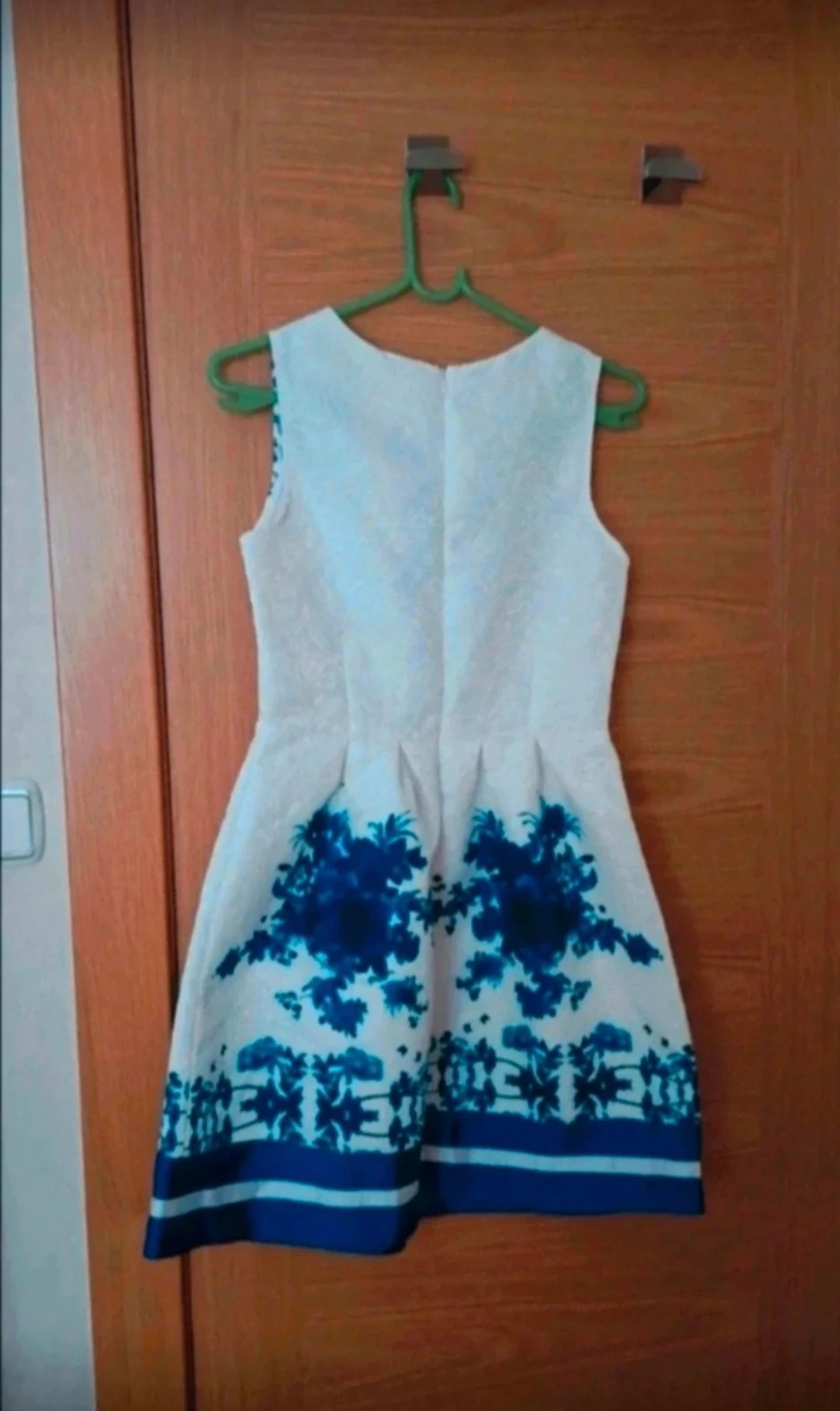 Vestido de mujer, color blanco y azul, talla S – photo 2